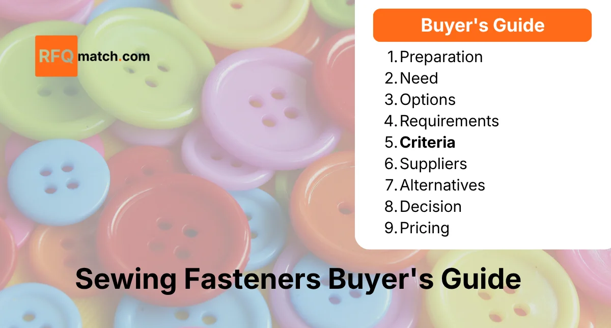 Evaluation Framework for Sewing Fasteners: A Comprehensive Buyer's Guide